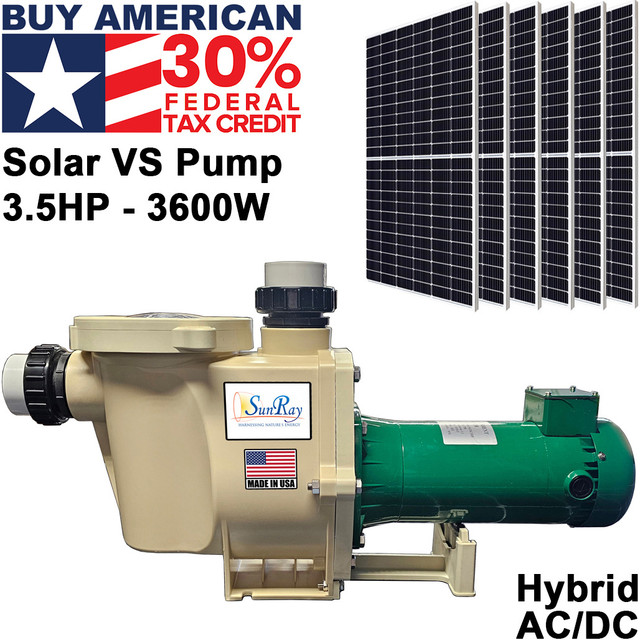 SunRay 3HP Hybrid AC/DC Solar Pool Pump